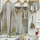 Conjunto Aurora Dourada – Loungewear de Luxo 5 Peças