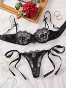 Conjunto Lingerie Divine – Renda Bordada & Detalhes Sedutores