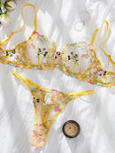 Conjunto Lingerie Garden Luxe – Bordado Floral Exuberante