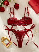 Conjunto Lingerie Divine – Renda Bordada & Detalhes Sedutores